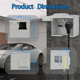 Gravimorph 50 Amp Rv Outlet Box with Breaker,Rv Electrical Outlet,UL Listed NEMA 14-50 Outlet Box,Prewired,Weatherproof,Lockable Electrical Power Box for RV Camper Trailer Motorhome