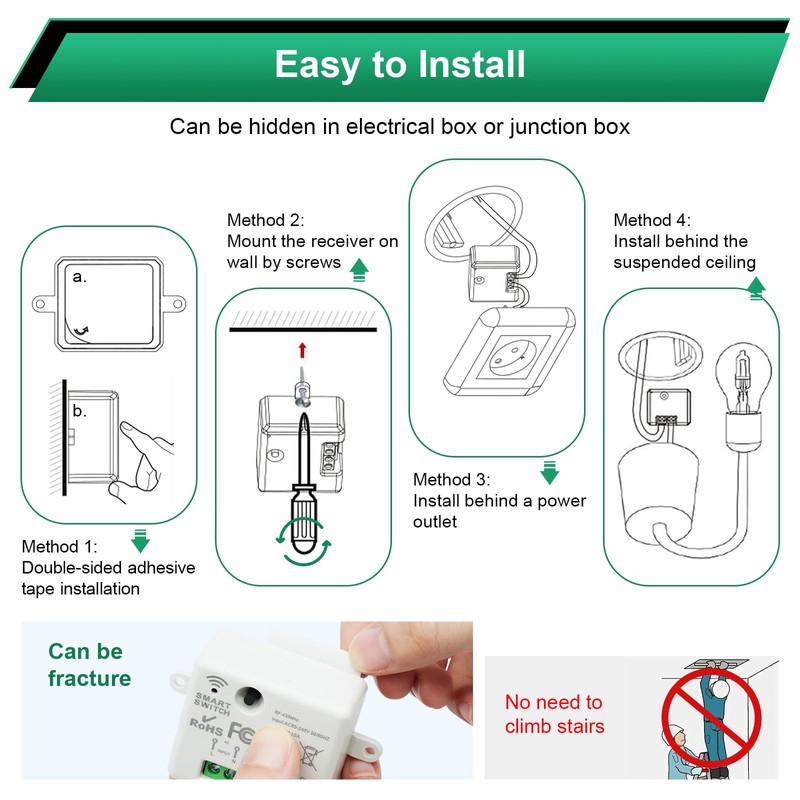 Wireless Light Switch - 230 V Wireless Light Switch Set