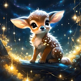 DPIDEA Diamond Painting Pictures, Deer Diamond Painting, DIY 5D Diamond Painting Kit, Round Stones Diamond Painting for Home Decor, 30 x 30 cm