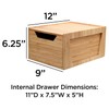 Tall Bamboo Drawer, Stackable Storage Solution for Kitchen Products, Office