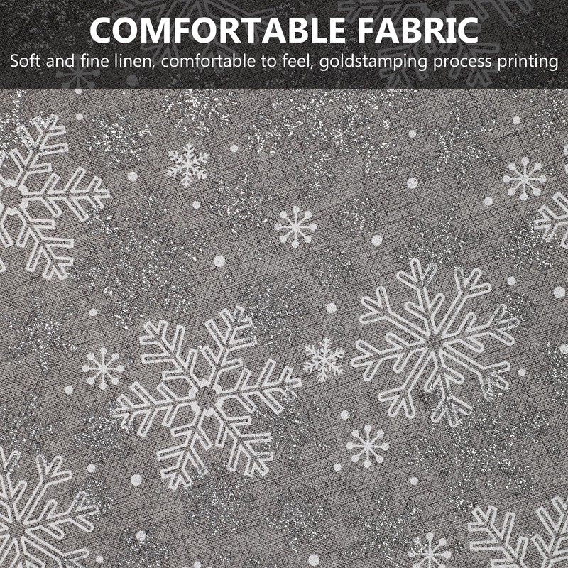 ABOOFAN Snowflake Table Runner Christmas Decorative Tablecloth Xmas Table Runner