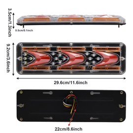 YnGia 2PCS Truck Tail Light Rear Stop Light Trailer Brake Light 24V Flowing Turn Signal Lamp Trailer Reversing Light Indicator for Car Truck Agricultural Vehicles (CX131)