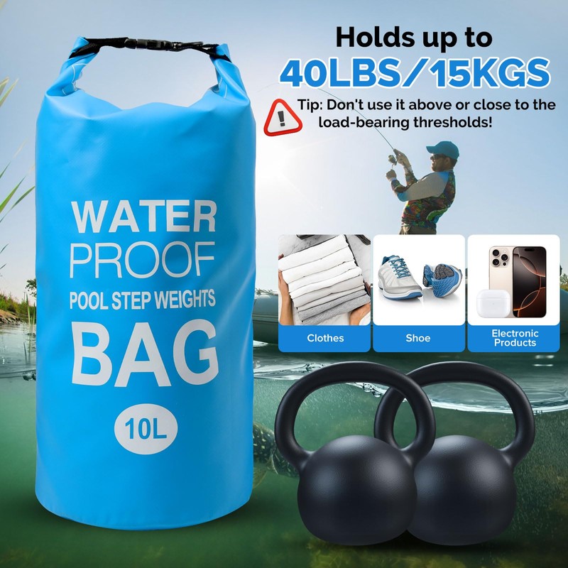 Yeabett Waterproof Dry Bag, 10L Waterproof Beach Bag with Adjustable