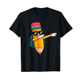 Dabbing Pencil Dancing Back To School Funny Students Boys T-Shirt