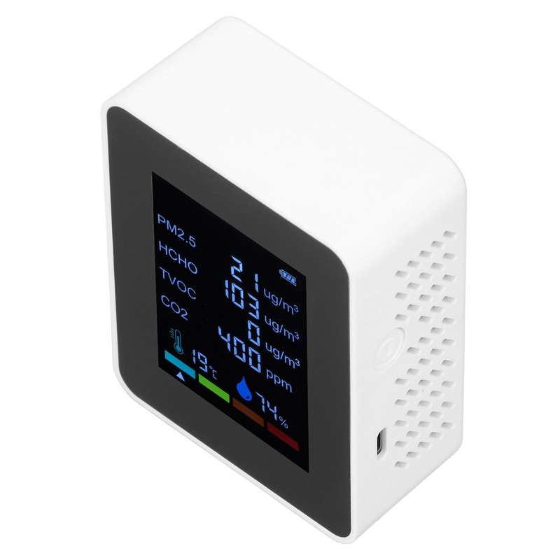 Multifunctional 6 in 1 CO2 Meter Air Quality Monitor Temperature