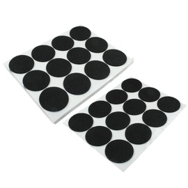 Bivethoi 60pcs Self-Stick Round Felt Furniture Pads Self-Adhesive Felt Pad for Chairs & Seat Legs, Easy Slide, Anti Scratch, Noise Stopper, Bumper & Buffer, Floor (1.5"/38 mm, Black, Round)