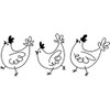Azeeda A8 'Chickens' Unmounted Rubber Stamp (RS00030885)