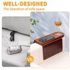 Bamboo Couch Cup Holder-Sofa Table Fits Most Sofas,3-in-1 Tray for