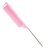 Peine Profesional Cola De Metal, Resistente Calor, Varios Colores (ROSA)