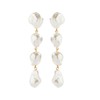 14K Gold Plated Long Pearl Drop Dangle Earrings for Women
