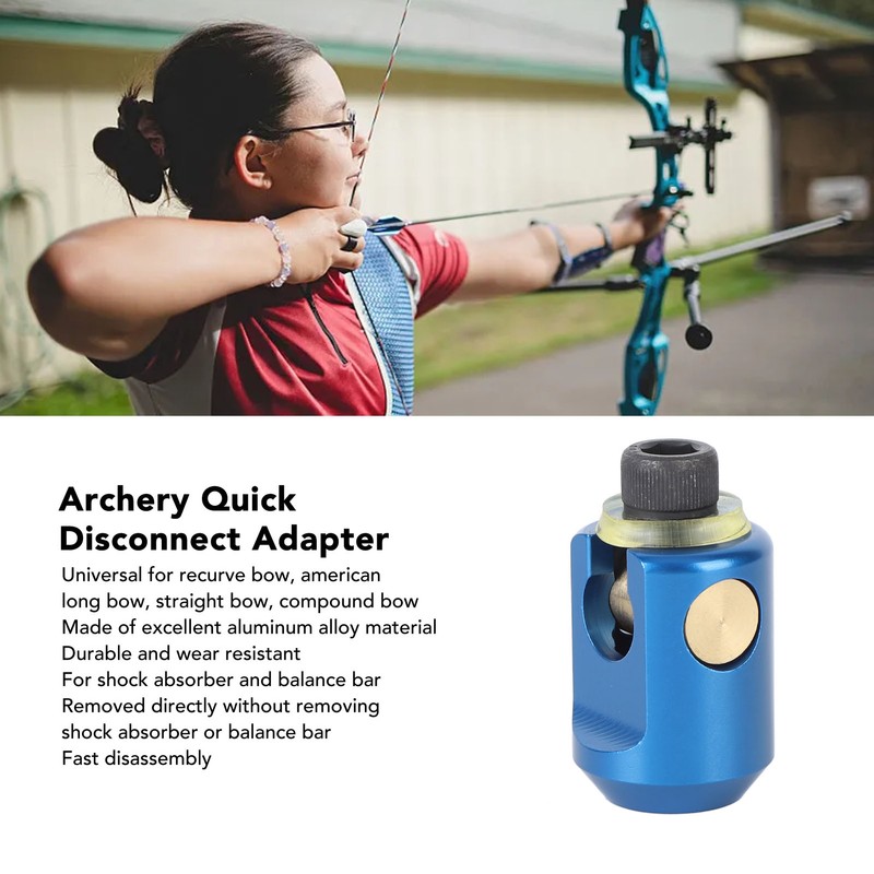 Archery Quick Disconnect Adapter Compound Recurve Bow Stabilizer Mounting Bracket