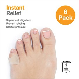 NatraCure NatraCure Advanced Gel Toe Separator (w/Toe Loop) - 6 PACK - Toe Spacer - Small (1104-M RET6PK)