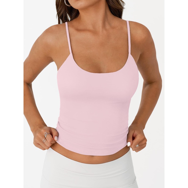 Trendy Queen Womens Double Lined Adjustable Spaghetti Strap Tank Tops