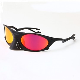 New Cross-Border Sports Goggles: Outdoor Riding, Fashion Vintage Travel Driving Sunglasses for Men & Women Sunglasses C8 Red Polarized 2ea