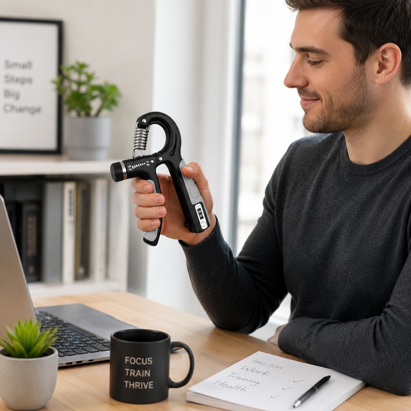 Adjustable Hand Grip Strengthener for Fitness Training – 10–100kg Spring