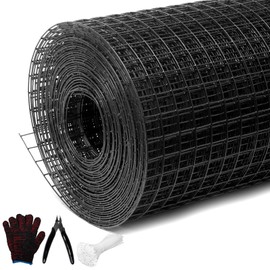 Wirewonders Black Hardware Cloth 1inx48inx100ft, Chicken Wire Fencing, 19Gauge, Vinyl PVC Coated Mesh, Welded Wire mesh, Perfect for Gopher Wire, Rodent Mesh, Tree Guard, Chicken Coop