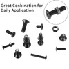 480 Pcs Screws Bolts and Nuts Assorted Set, Black Hex