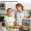 Fiambreras con 3 Compartimentos y Cubiertos de1500ml, con Cuchara y