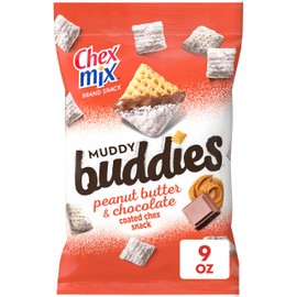 Chex Mix Muddy Buddies Peanut Butter and Chocolate Snack Mix, Snacks, 9 oz