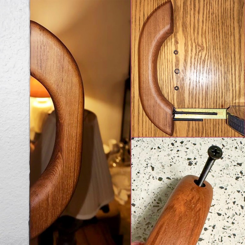 TUNORD Teak Wood Handle Grab Handrail for Boat and RV