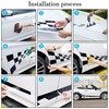 TOMALL 1 Pair 77.2'' Racing Checkered Flag Side Stripe Decals