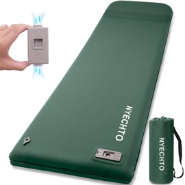 Self Inflating Sleeping Pad with Electric Pump, 3.14" Ultra-Thick Memory Foam Sleeping Mats for Camping,Easy Inflate&Deflate,9.5 R-Value Insulated Camping Mattress Pad with Pillow for Car Travel Tent