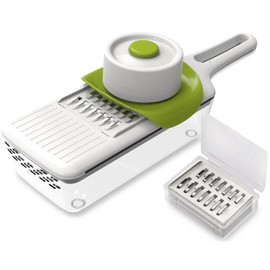 WAGENSTEIGER Stainless Steel Mandoline Slicer - Adjustable Multi-Blade Vegetable & Food Chopper with 6 Interchangeable Blades, Safe Hand Guard, Non-Slip Base & Catch Tray – Julienne Slicer