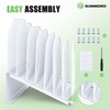 SUMMORO Inclined File Organizer for Desk, 7-Tier Vertical File Folder