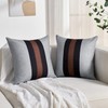 Set of 2 Decorative Cotton and Linen Throw Pillow Covers