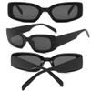 Dollger Rectangle Sunglasses for Women Men Trendy Retro Y2k Sunglasses