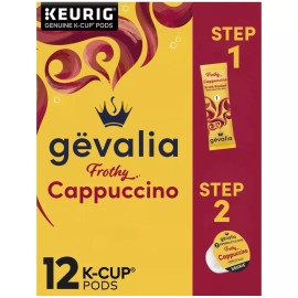 Unbranded Gevalia Cappuccino K Cup Espresso Coffee Pods Cappuccino Froth Packets 12 Ct
