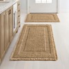 MIULEE Set of 2 Waffle Bathroom Rugs, Boho Bath Rug