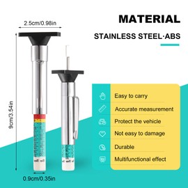 10 Pcs Tyre Tread Depth Gauge UK,Tyre Tread Checker Color Coded Tyre Depth Portable,Tyre Depth Measurement Tool in 25MM/32nds Wheel Tread Checker Safty Tread Depth Gauge Tire Measuring Tool