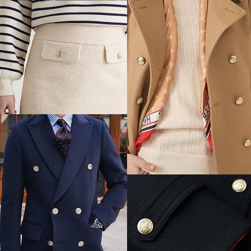 Pack of 40 Gold Blazer Buttons Suit Buttons Round Shape