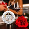 HOH-Tech Compass Necklace for Women 925 Sterling Silver Id be