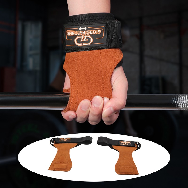 Cowhide Gymnastics Hand Grips for Pull Up Weight Lifting Fitness