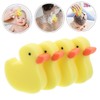 Baluue 4pcs Duck Shaped Bath Sponge Gentle Exfoliating Body Scrubbers