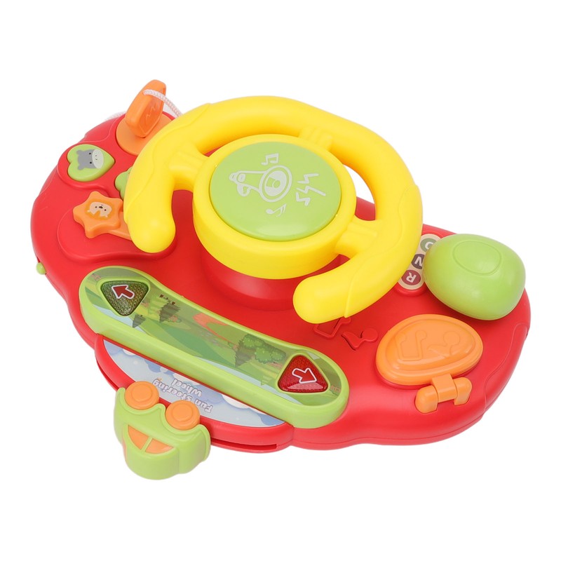 Simulation Steering Wheel Toy Free Rotation Music Sound Educational Driving