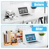 Eorbow Eorbow Bamboo Desktop Bookshelf, Expandable Counter Bookcase, Storage Shelves