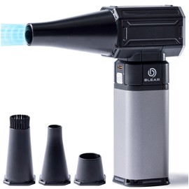 Blear Car Wash Blower, Electric Air Duster, Quiet, Cordless, Powerful, Small, USB Type-C Rechargeable, 16,000 mAh, 4 Levels of Air Flow Adjustment, Nozzle, Japanese Instruction Manual Included