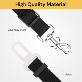 Spendeal 3 PCS Dog Seat Belt for Car, Adjustable Nylon Pet Seatbelt, Supports All Cars, Seatbelt for Dogs in Cars, Dog Car Leash Seat Belt, Cats and Ferrets Seat Belt Harnesses (Black+Purple+Blue)