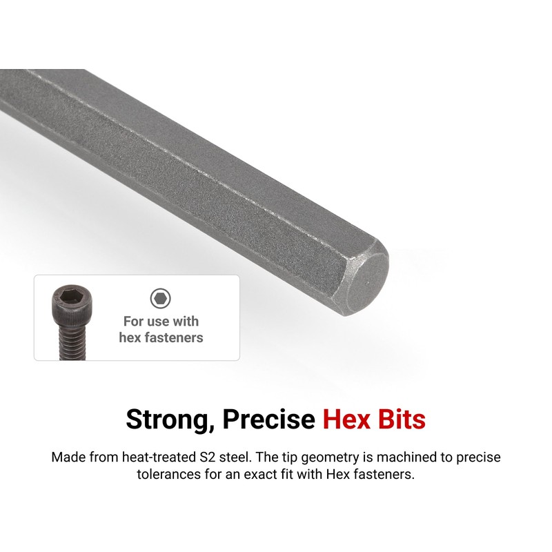 TEKTON 3/8 Inch Drive x 6 mm Long Hex Bit