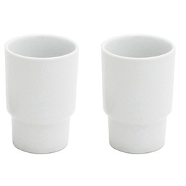 Tumbler Bathroom Ceramic Toothbrush Holder Cup Replacement 2 Pieces A62-2