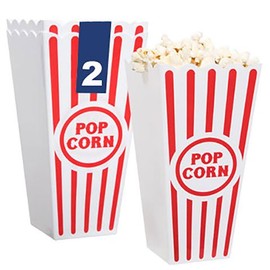 Plastic Popcorn Containers - Set of 2