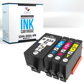 CMYi 934XL 935XL Replacement Combo Pack Ink Cartridges for HP OfficeJet 6812, 6815, 6820, 6825, Pro 6220, Pro 6230, Pro 6830, Pro 6830c, Pro 6835 (1 Black, 1 Cyan, 1 Magenta, 1 Yellow)
