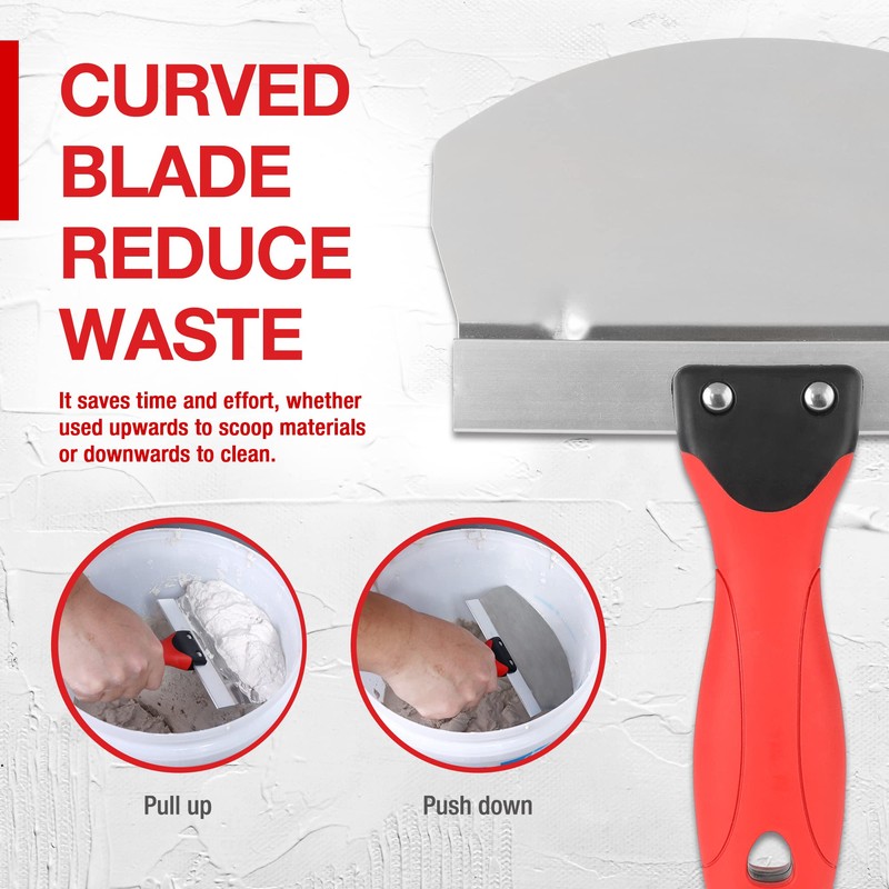 Goldblatt 2 Pieces Bucket Scoop for Drywall, Plaster - Stainless