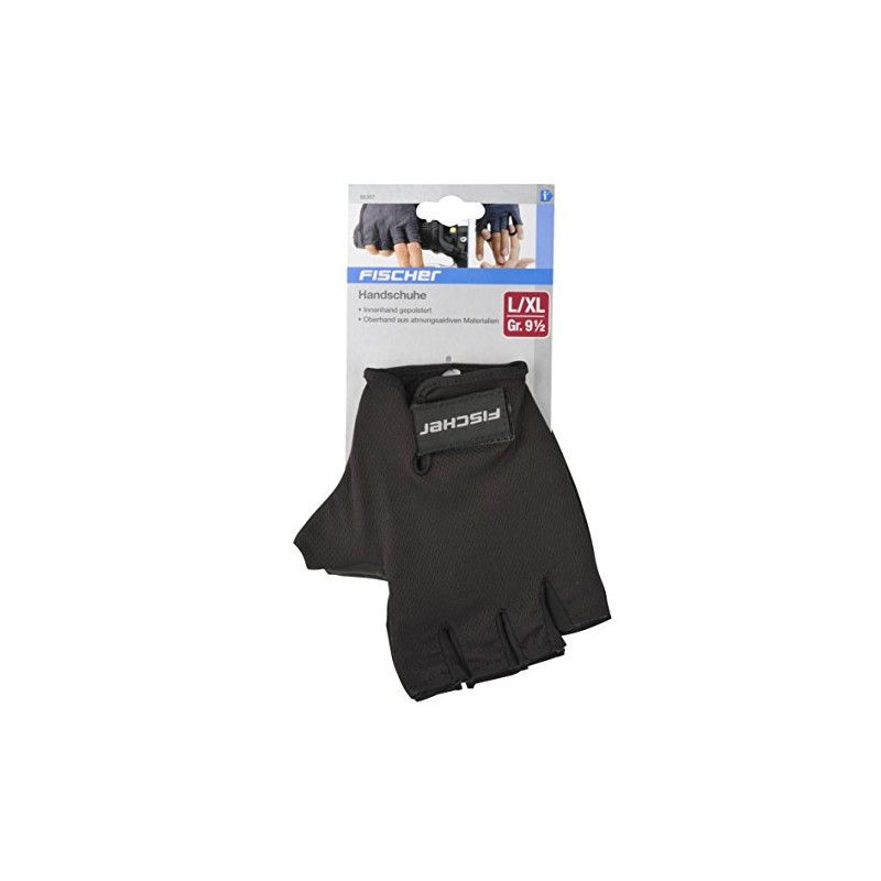 FISCHER Adult Cycling Gloves Sports Gloves Classic L/XL Black Washable