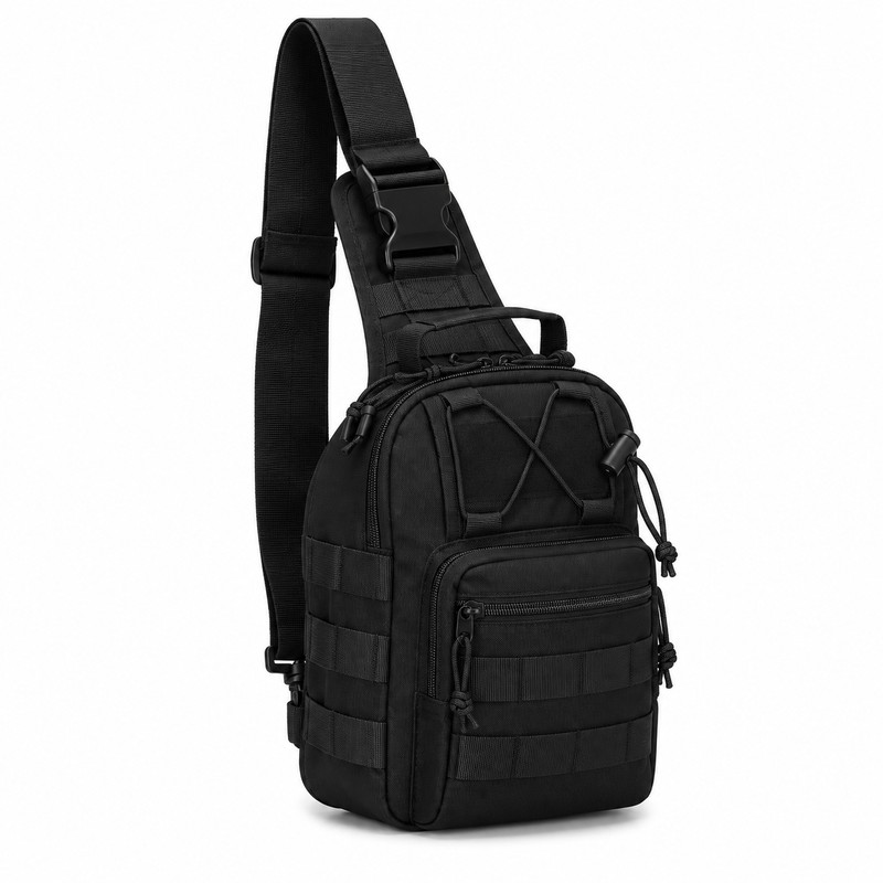 Tactical Sling Bag for Hands-Free Carry – Multiple Zippered Compartments