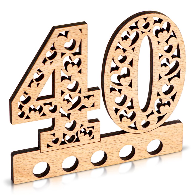 DARO Design - 40th Birthday Money Gift Wooden 40th Anniversary