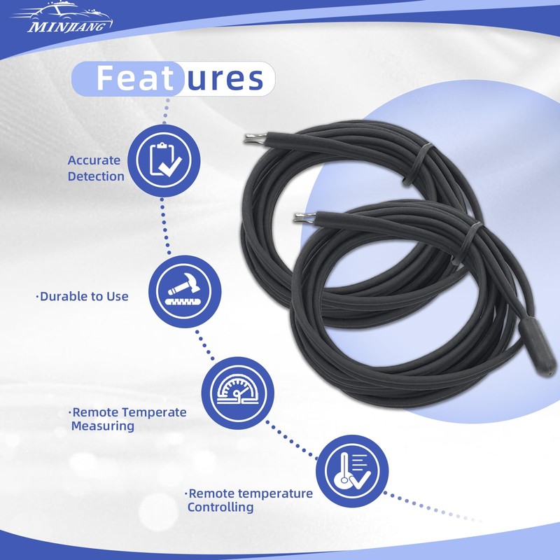 2PCS NTC Temperature Sensor Probe for Dixell XR01CX XR02CX XR03CX